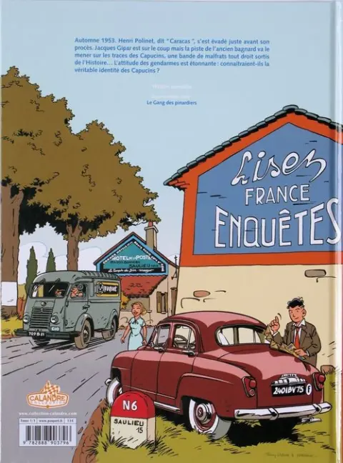 Verso de l'album Une aventure de Jacques Gipar Tome 2 Le retour des Capucins