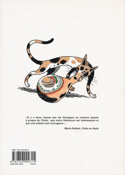 Verso de l'album Journal d'Italie Tome 1 Trieste - Bologne