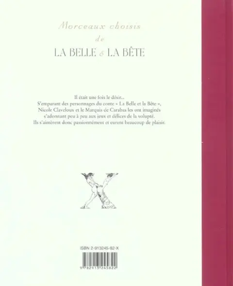 Verso de l'album Morceaux choisis de la Belle et la Bête
