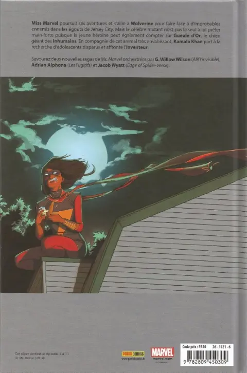 Verso de l'album Ms. Marvel Tome 2 Génération Y