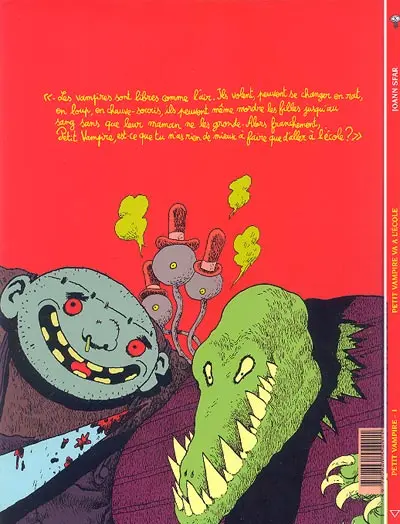 Verso de l'album Petit vampire Tome 1 Petit vampire va à l'école
