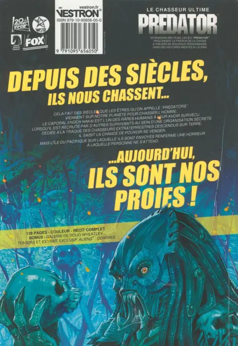 Verso de l'album Predator : Chasseurs Tome 1