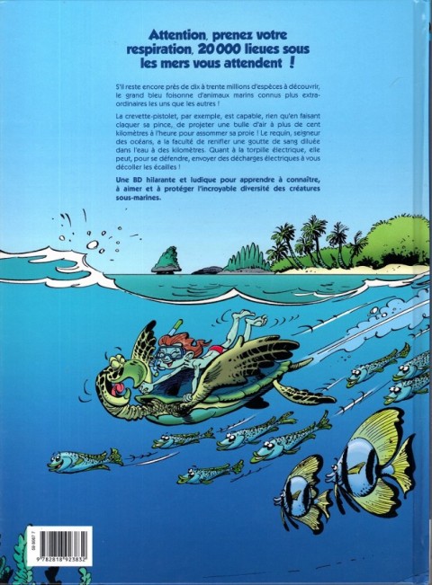 Verso de l'album Les Animaux marins en bande dessinée Tome 1