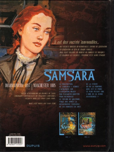 Verso de l'album Secrets - Samsara Tome 2