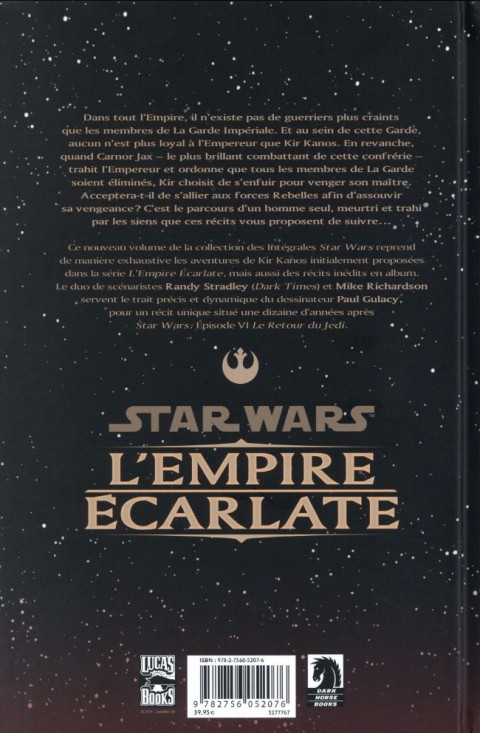 Verso de l'album Star Wars - L'Empire écarlate Intégrale