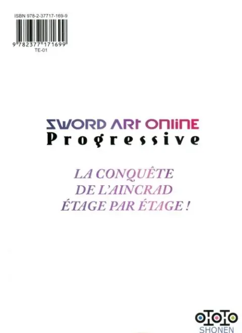 Verso de l'album Sword Art Online - Progressive 007