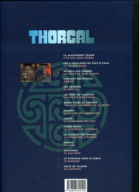 Verso de l'album Thorgal Tome 3 Au delà des ombres / La chute de Brek Zarith