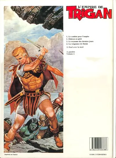 Verso de l'album Trigan Tome 9 Duel avec la mort