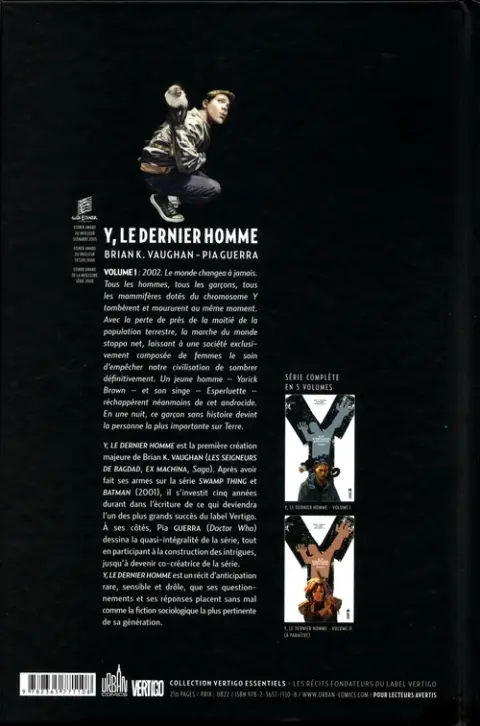 Verso de l'album Y le dernier homme Volume I
