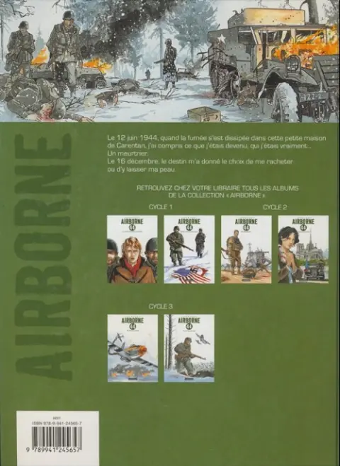 Verso de l'album Airborne 44 Tome 1 Là où tombent les hommes