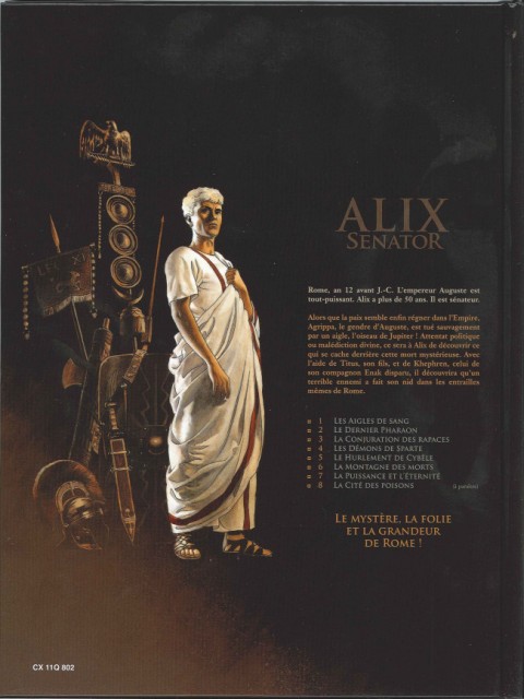 Verso de l'album Alix Senator Tome 1 Les Aigles de sang