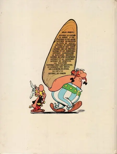 Verso de l'album Astérix Tome 1 Astérix le gaulois