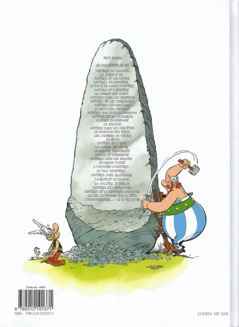 Verso de l'album Astérix Tome 5 Le tour de Gaule d'Astérix