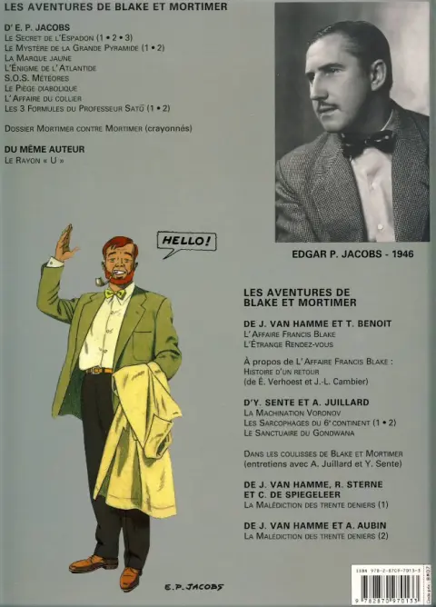 Verso de l'album Blake et Mortimer Tome 7 L'énigme de l'Atlantide