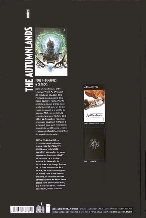 Verso de l'album The Autumnlands Tome 1 De griffes et de crocs