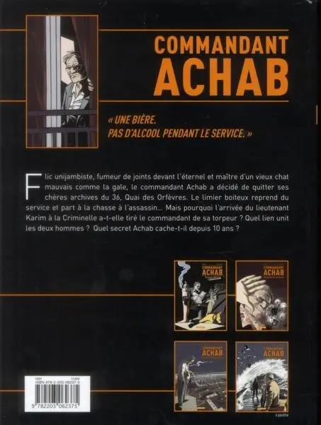 Verso de l'album Commandant Achab Tome 1 Né pour mourir