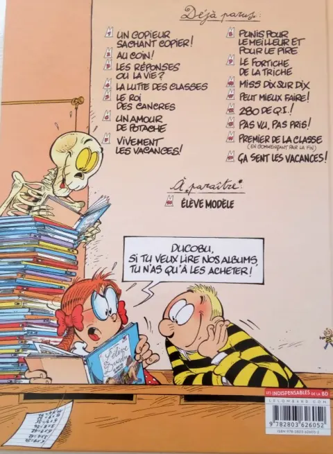 Verso de l'album L'Élève Ducobu Tome 4 La lutte des classes