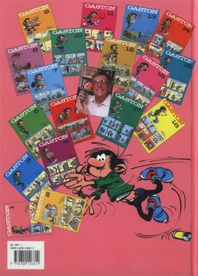 Verso de l'album Gaston Tome 1 Édition spéciale 40e anniversaire