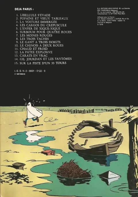 Verso de l'album Gil Jourdan Tome 7 Les moines rouges