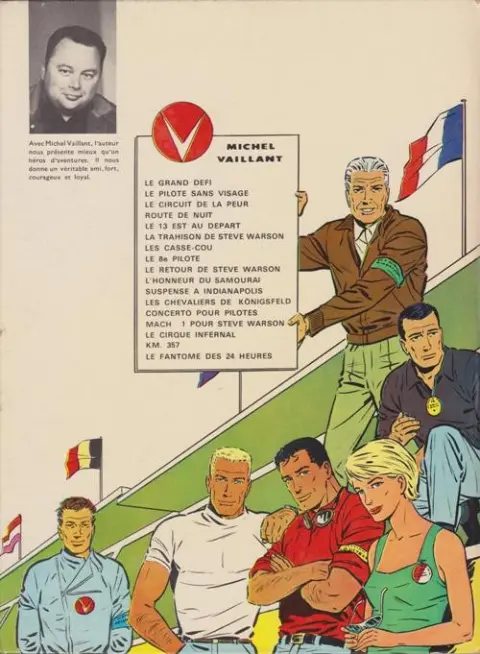 Verso de l'album Michel Vaillant Tome 7 Les casse-cou