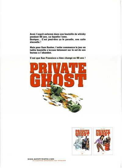 Verso de l'album Private Ghost Tome 1 Red label voodoo