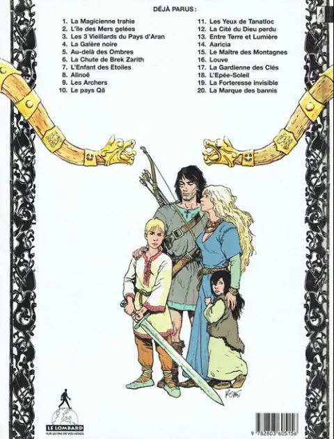 Verso de l'album Thorgal Tome 9 Les archers