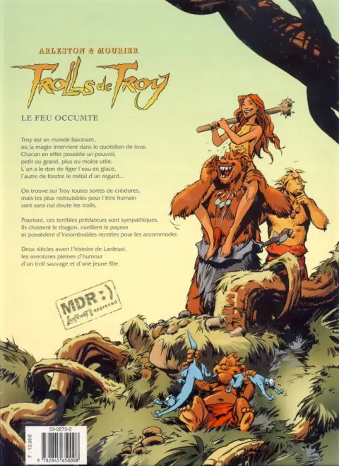 Verso de l'album Trolls de Troy Tome 4 Le feu occulte
