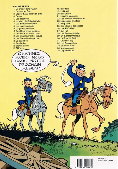 Verso de l'album Les Tuniques Bleues Tome 6 La prison de Robertsonville