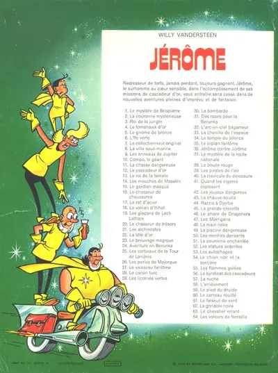 Verso de l'album Jérôme Tome 64 Les voleurs de ferraille
