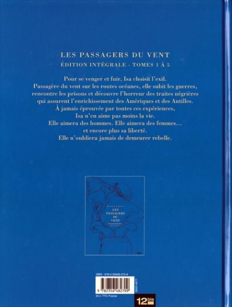 Verso de l'album Les Passagers du vent Édition Intégrale Tomes 1 à 5