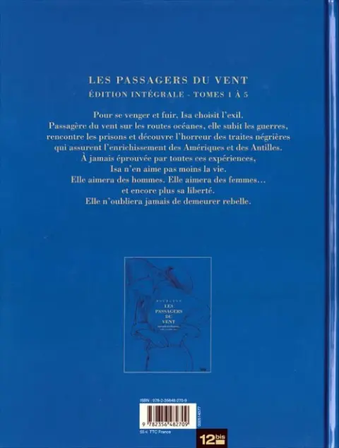 Verso de l'album Les Passagers du vent Édition Intégrale Tomes 1 à 5