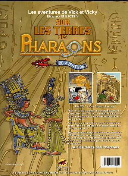 Verso de l'album Les aventures de Vick et Vicky Sur les terres des Pharaons