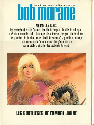 Verso de l'album Bob Morane Tome 23 Les sortilèges de l'Ombre jaune