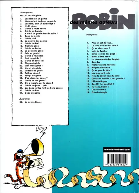 Verso de l'album Léonard Tome 31 Dodo de génie