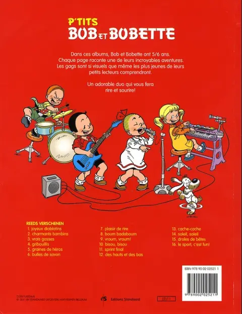 Verso de l'album Bob et Bobette (P'tits) Tome 16 Le sport, c'est fun !