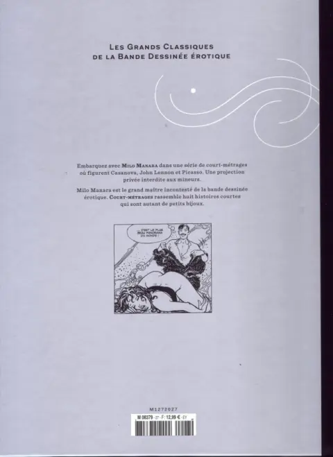 Verso de l'album Les Grands Classiques de la Bande Dessinée Érotique - La Collection Tome 27 Courts métrages