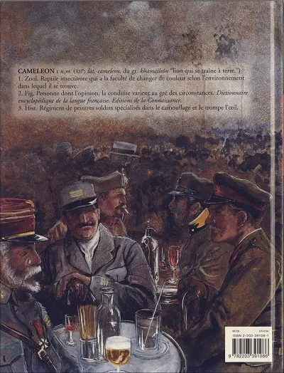 Verso de l'album Les Caméléons