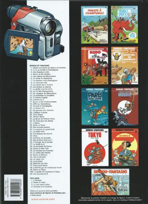 Verso de l'album Spirou et Fantasio Tome 1 4 aventures de Spirou ...et Fantasio