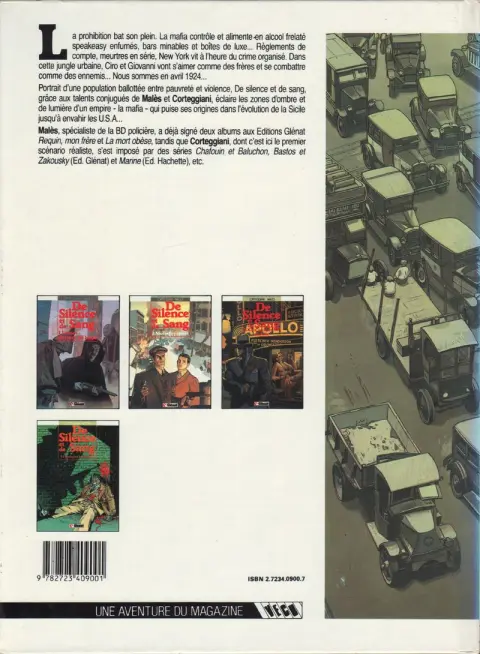 Verso de l'album De silence et de sang Tome 3 Dix années de folie