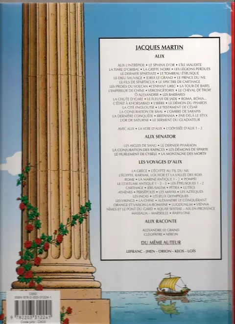 Verso de l'album Alix Tome 24 Roma, Roma...