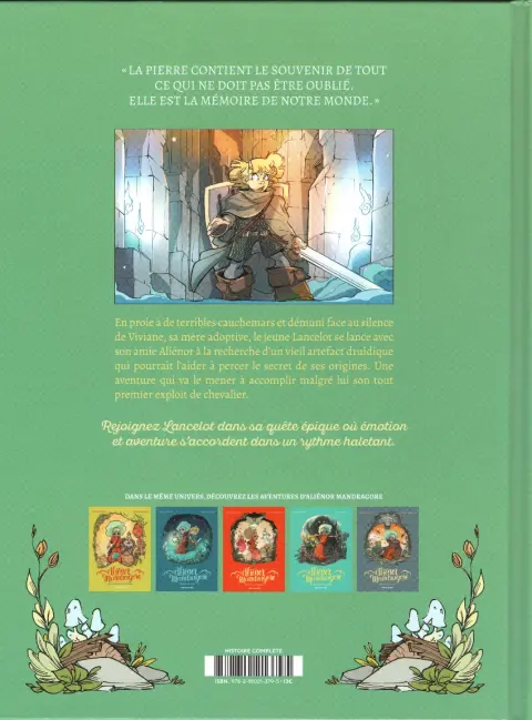 Verso de l'album Lancelot La Pierre de mémoire