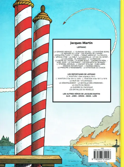 Verso de l'album Lefranc Tome 2 L'ouragan de feu