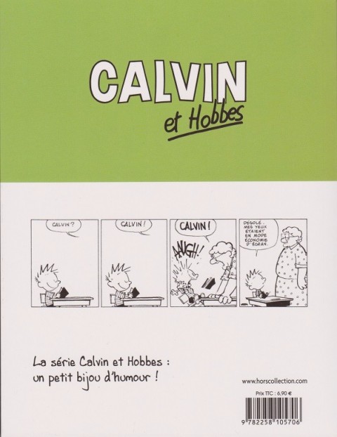 Verso de l'album Calvin et Hobbes Tome 22 Le monde est magique !