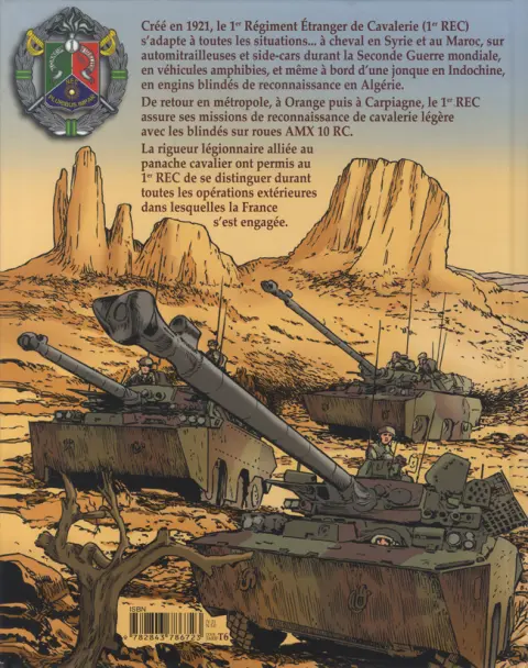 Verso de l'album Le royal Etranger 1er Régiment Etranger de Cavalerie