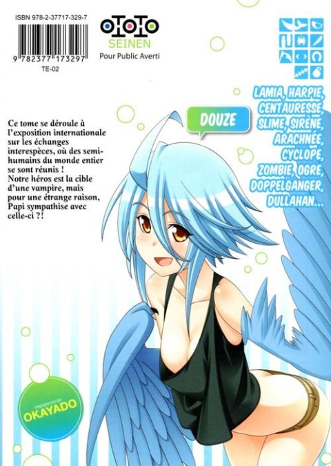 Verso de l'album Monster Musume - Everyday Life with Monster Girls 12