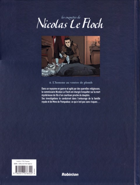 Verso de l'album Les Enquêtes de Nicolas Le Floch Tome 2 L'homme au ventre de plomb