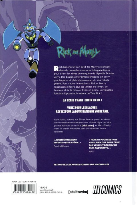 Verso de l'album Rick and Morty Tome 5