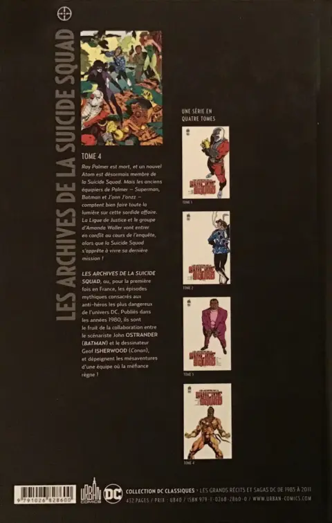 Verso de l'album Les Archives de la Suicide Squad Tome 4