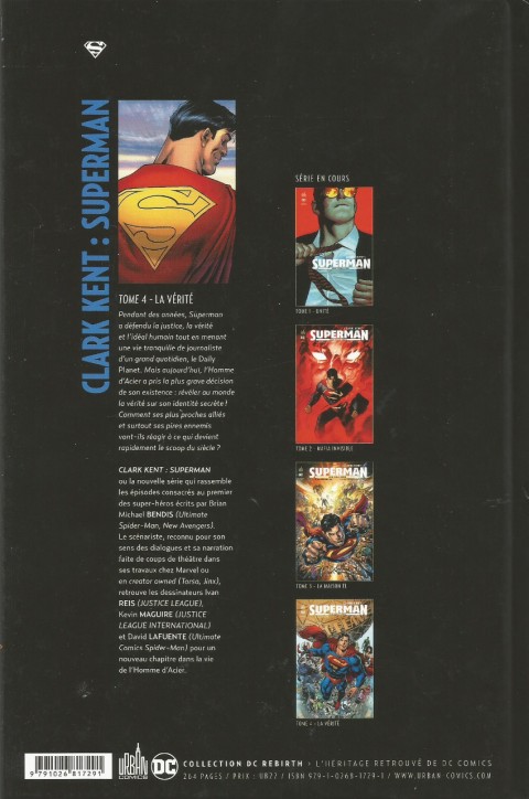 Verso de l'album Clark Kent : Superman 4 La vérité