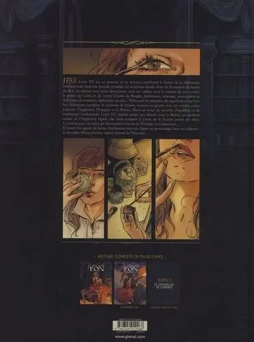 Verso de l'album Le chevalier d'Éon Tome 1 La fin de l'innocence